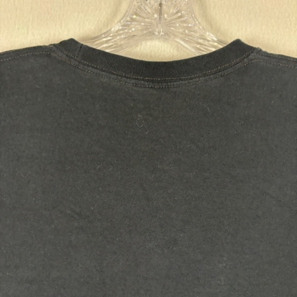 Dom Blue Eyed White Tiger Face Black Graphic Short Sleeve Men's T-Shirt Size XXL - Picture 6 of 10